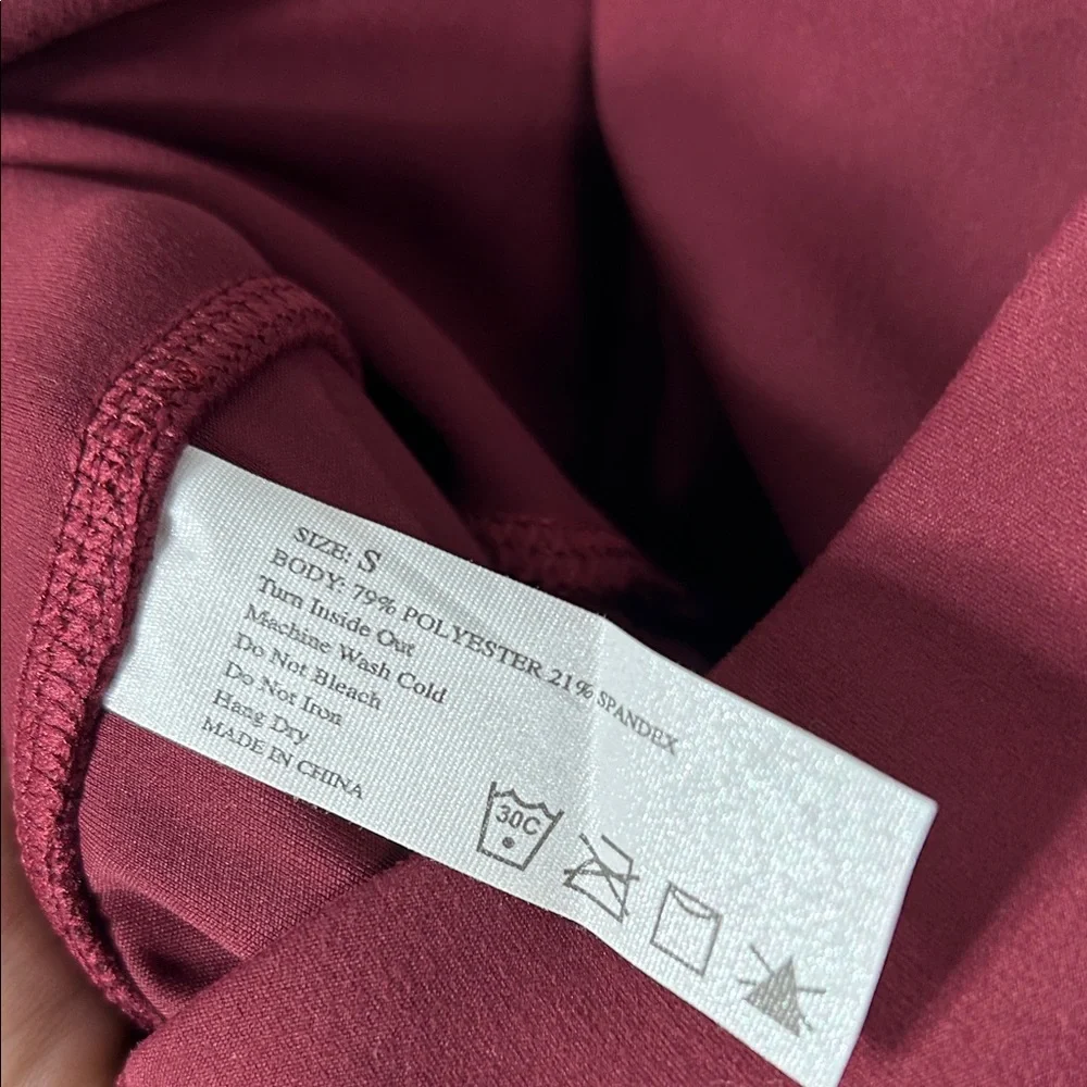 RSG Active Burgundy High-Waisted Leggings - Picture 4 of 15